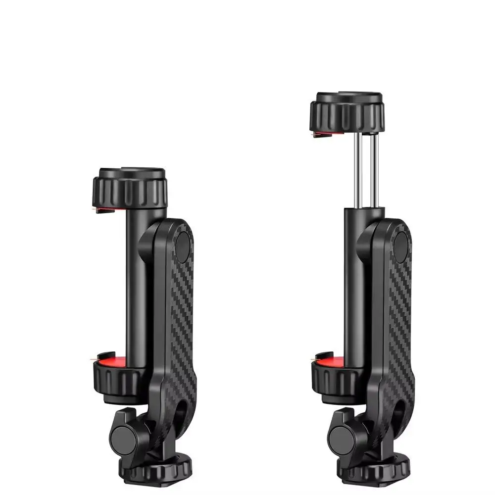 

360° Rotatable Phone Tripod Mount with Dual Cold Shoe Universal Mobile Phone Holder Vertical Arm Adjustable Phone Stand