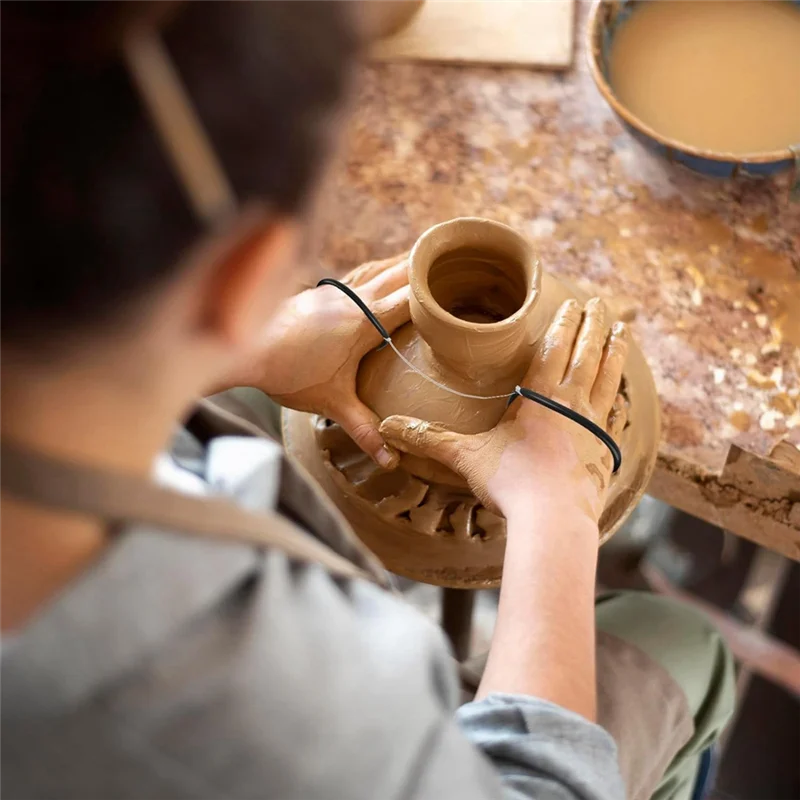 AA80-2 шт. резак для глины, стальная проволока, резаки для глины, колесо для резки проволоки, инструменты для резки керамики с ручкой
