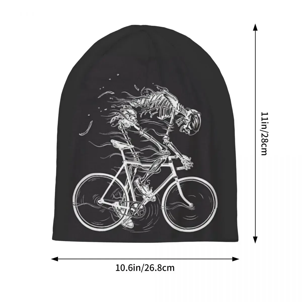 Skeleton Skull Cycle Suitcase Unisex Adult Beanies Caps Knitted Bonnet Hat Warm Hip Hop Autumn Winter Outdoor Skullies Hats