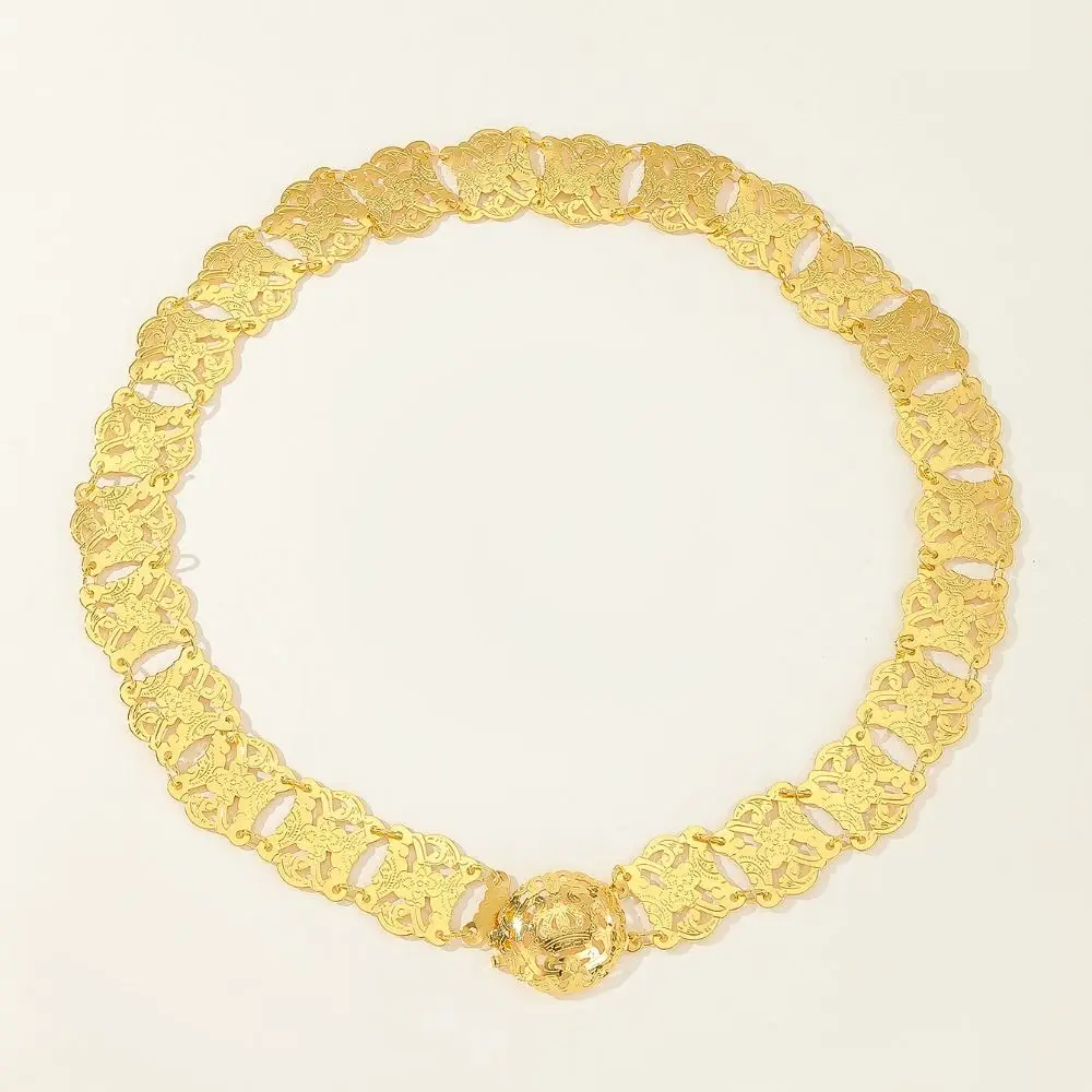 خمر الفضة العرقية نمط حزام التقليدية شرابة الذهب حزام الجوف خارج تايلاند سلسلة الخصر المعدنية الزفاف #5