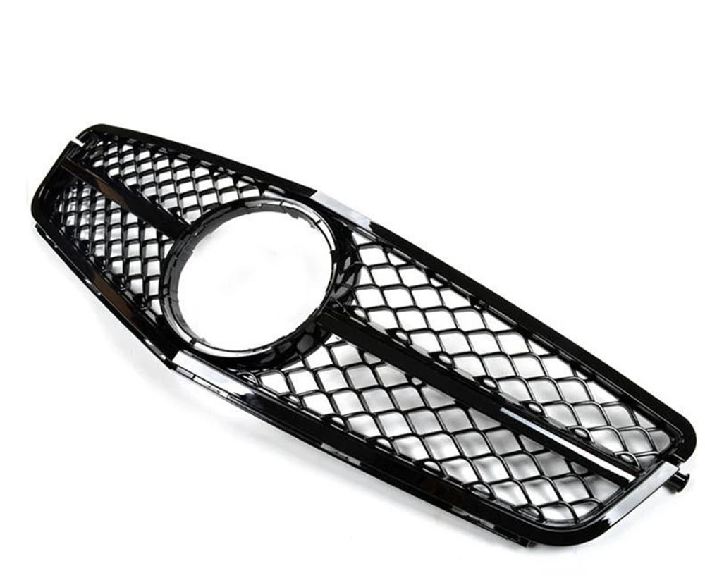 Front Grille Grill For Mercedes Benz W204 C Class 2007-2014 C180 C200 C250 C300 C43 C350 Gloss Black Upper Bumper Hood Mesh Grid