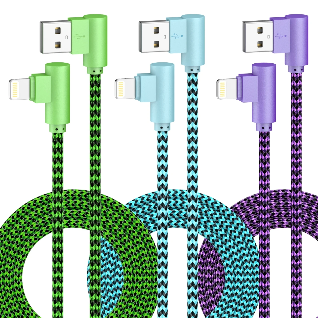 

ANSEIP 90-градусный USB-кабель для быстрой зарядки для iPhone 11 12 13 14 Pro X XS Max 6 S 7 8 Plus Провод Origin Длинное зарядное устройство 3 м Шнур для передачи данных 3 м