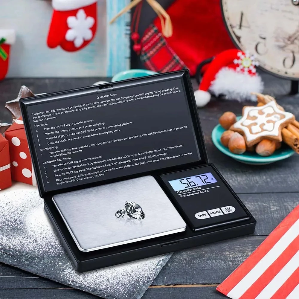 100g 200g 500g x 0.01g 디지털 주방 규모 보석 골드 균형 무게 그램 LCD 포켓 가중치 전자 저울
