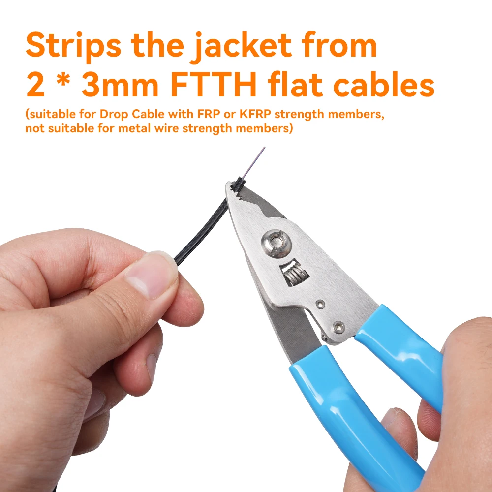 FCST 430 Stainless Steel FTTH Tool For Fiber Optic  Tri-Hole Fiber Optic Stripper VCFS-30