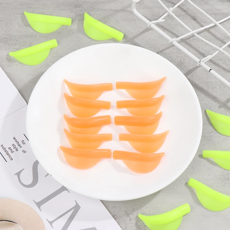 5 คู่/แพ็คซิลิโคน Eyelash Perm Pad รีไซเคิล Lashes Rods Shield 3D Eyelash Curler Applicator เครื่องมือแต่งหน้า