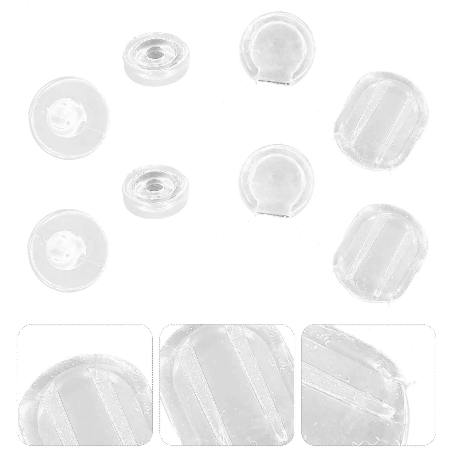 

100Pcs Earring Back Pads Anti Slip Transparent Clip on Cushions for Studs and Clips Screw on Earring Backs Replacements