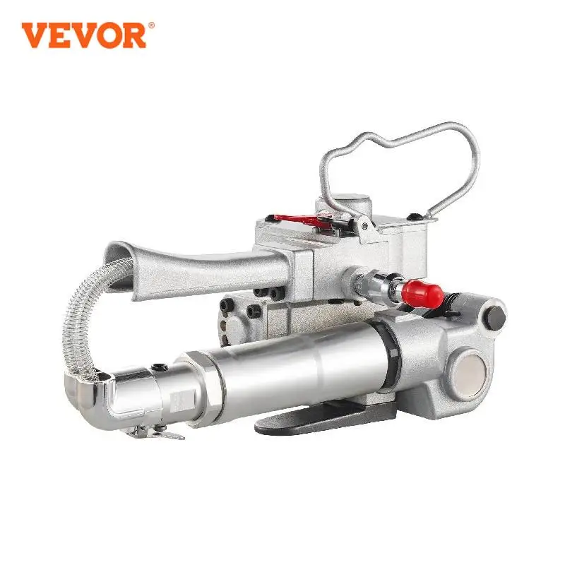 

VEVOR Portable Pneumatic Strapping Tool for 1/2"-3/4" PP And PET Plastic Belt Handheld Automatic with 3500N Max Tension