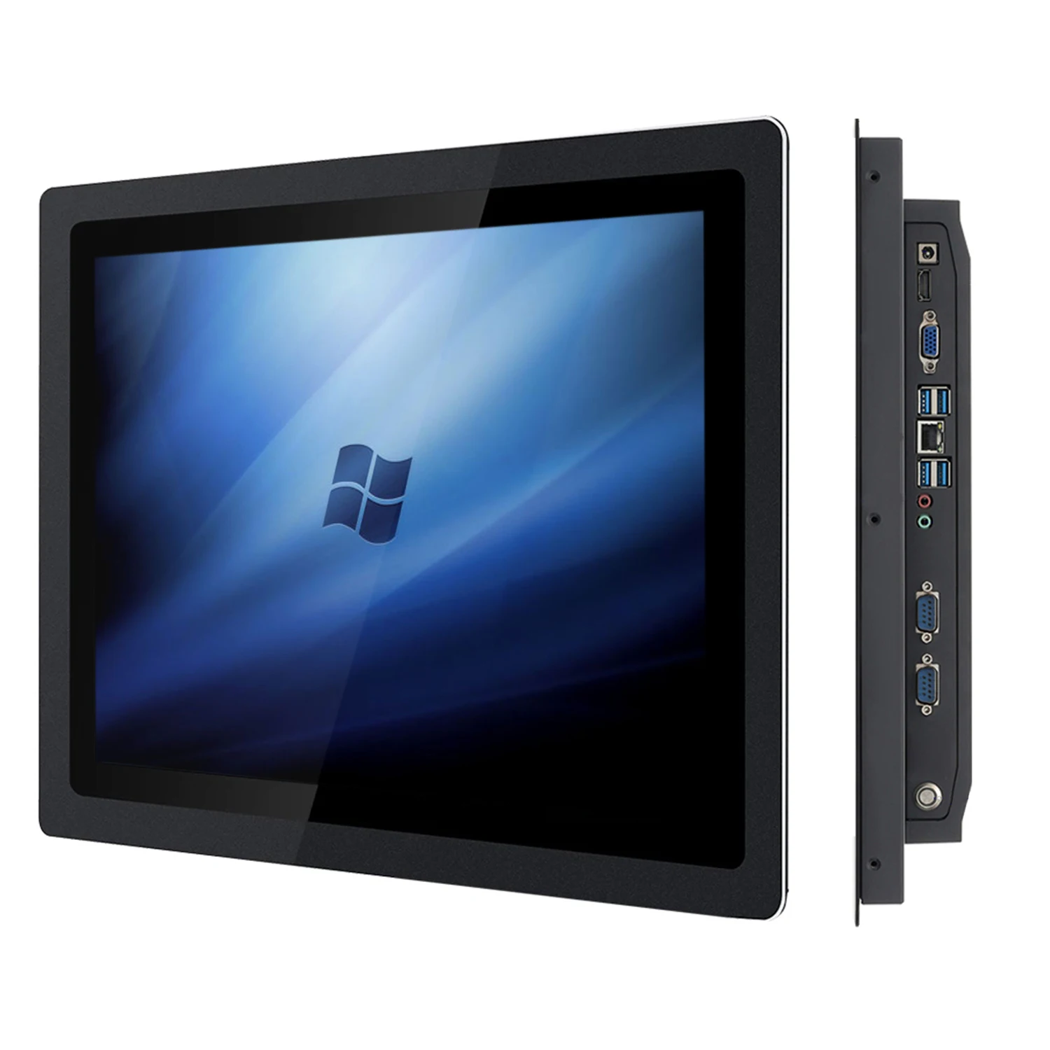 10 12 15 inch industrial resistive touch tablet computer all in one panel pc built in wifi 232 com for win10/11 pro 1024*768