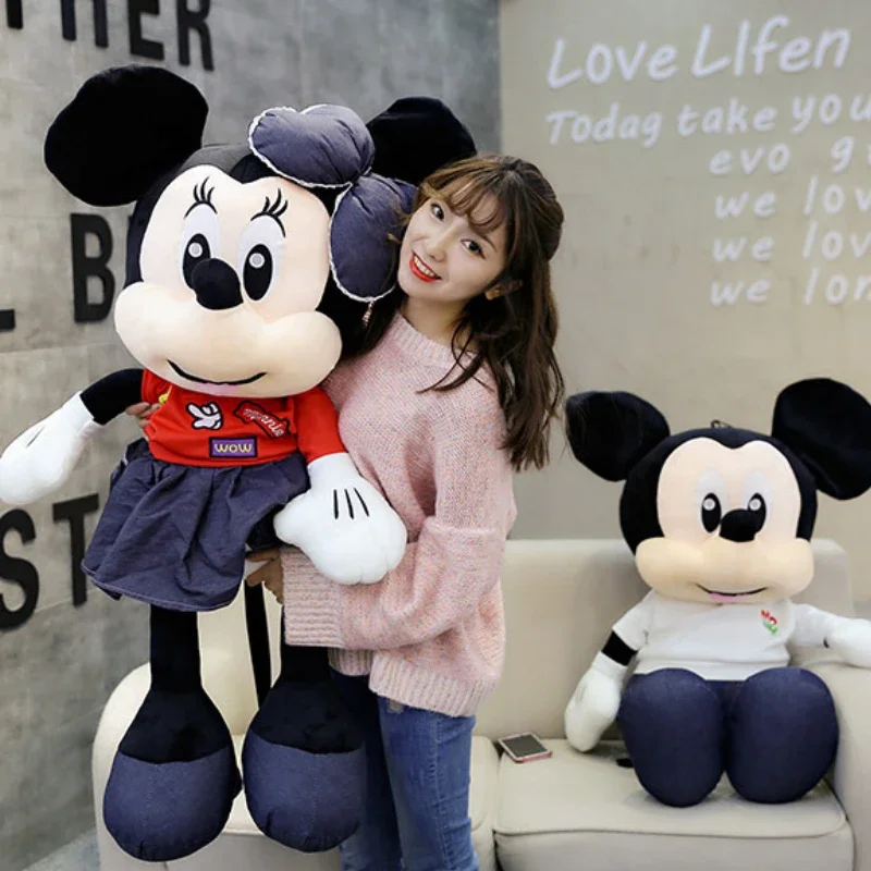 100cm Super Big Size Mickey Mouse Minnie Mouse Stuffed Plushies Cartoon Modelling Disney Soft Plush Doll New Children's Gifts