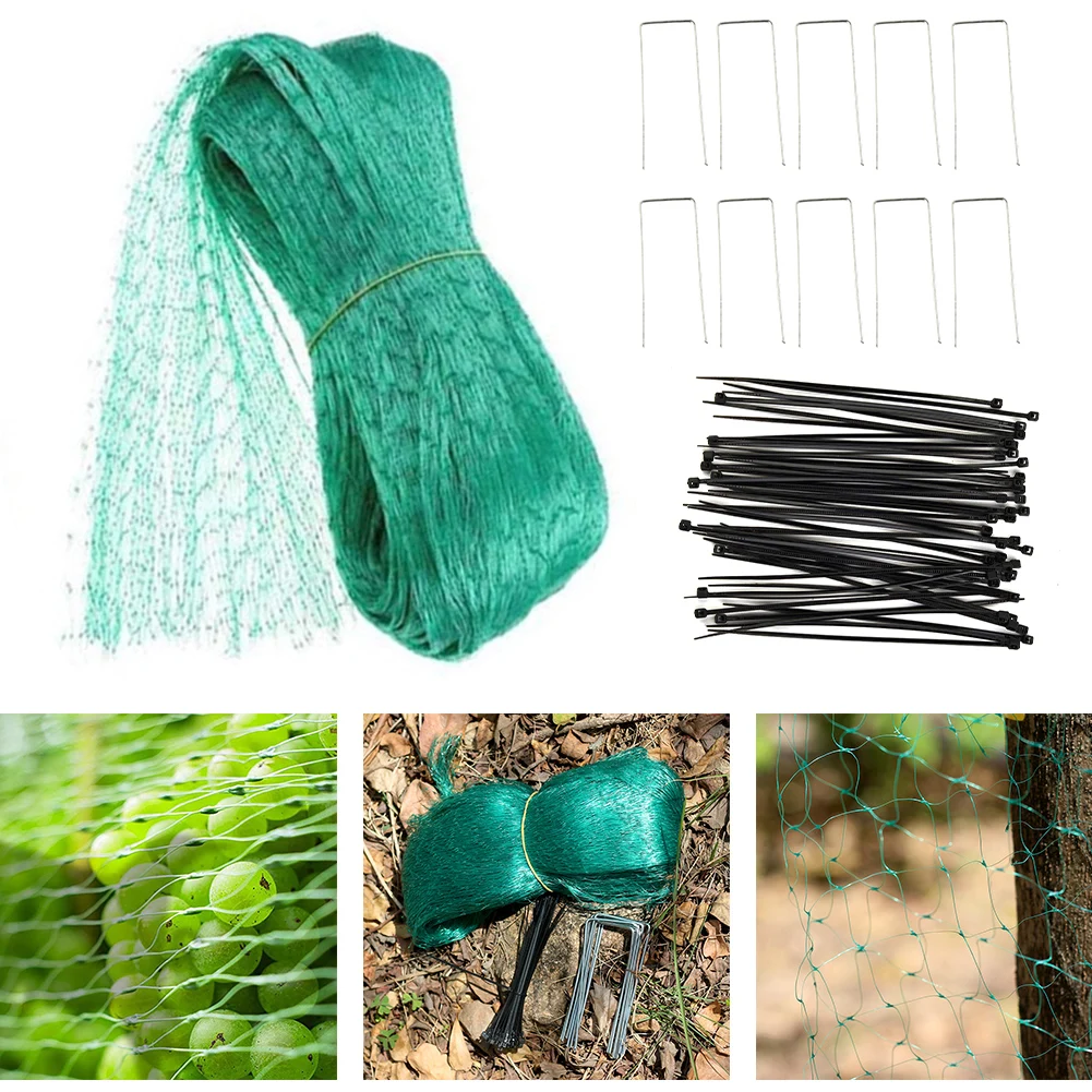 2x15m Protective Net Plant Vegetables Fruit Care Cover Flowers Greenhouse Pest Control Anti-Bird Protective Net Garden Tools