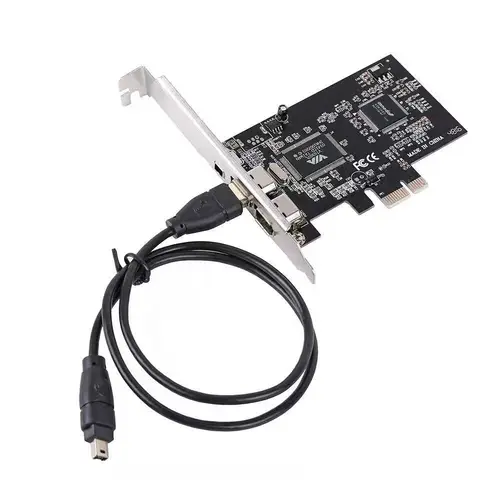 Tarjeta PCIE a 1394 Fire Extend PCI a 1394 adaptador de vídeo Firewire para cámara Digital HD DV tarjeta de captura convertidor de compresión de PC