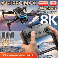 Dron GPS Xiaomi A14Pro Max con Cámara HD Profesional de 8K, Evitación de Obstáculos, Plegable, sin Escobillas, Flujo Óptico, Juguetes