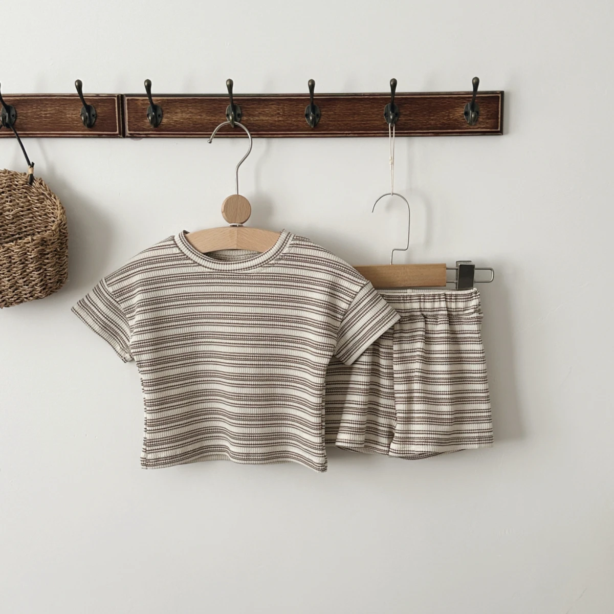 Summer Baby Clothing Set Striped Tee and Shorts 2PCS Toddler Boys Girls Casual Style Suit for 0-3 Years Kids Stylish Outfit