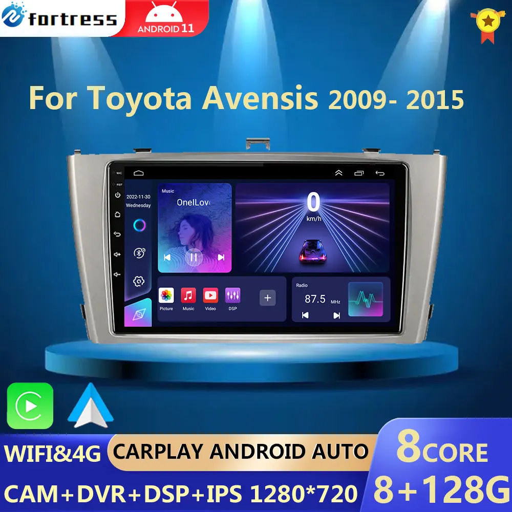 Radio for Toyota Avensis T27 2008-2015 Wireless CarPlay Android Auto Car Multimedia Player GPS 2 din autoradio