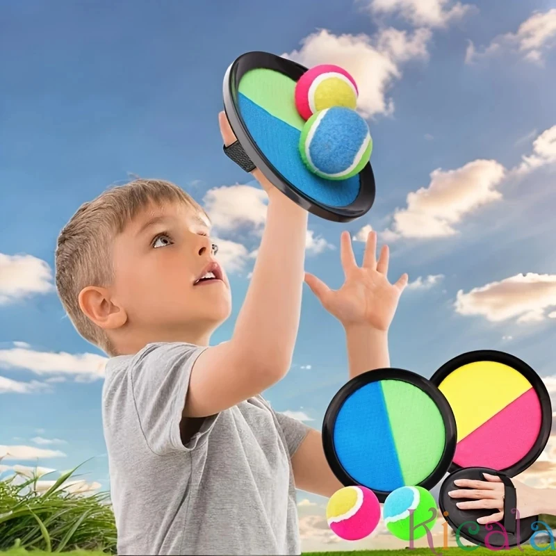 Ensembles de raquettes collantes pour enfants, balle d'interaction en plein air, jeu Parent-enfant, balle à lancer, jouets de Sport, Dodgeballs