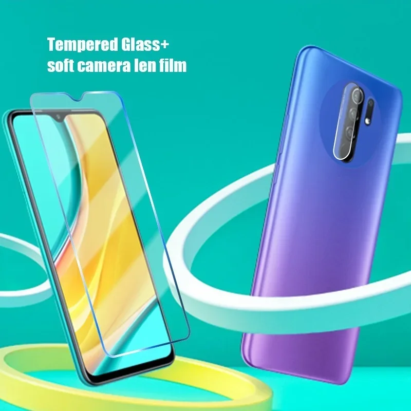 4 IN 1 Tempered Glass for Xiaomi Redmi Note 10 9 8 7 Pro 10S Camera Lens Film for Redmi 9 9A 9T 9C 7 7A 8 8A K40 K30 Pro Glass