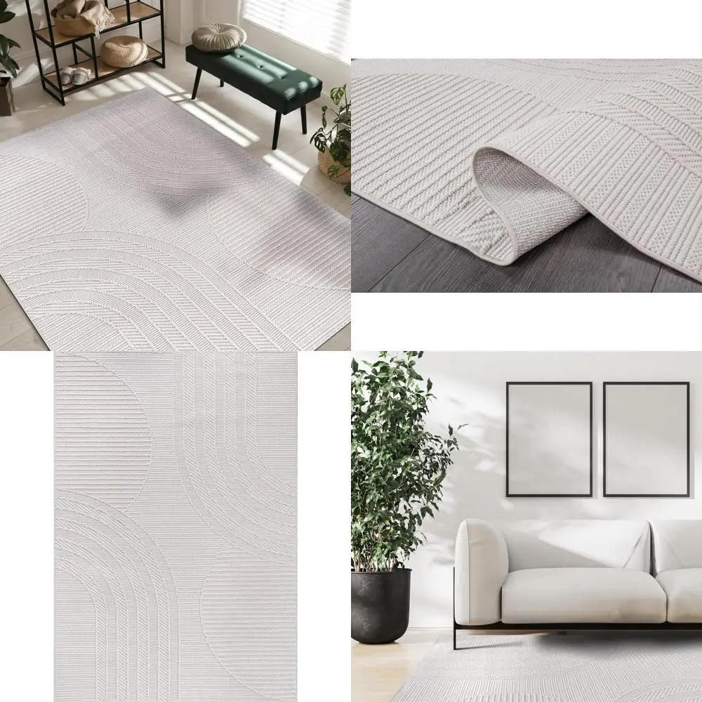 

Современный роскошный коврик с геометрическим дизайном арки, 6x9 футов, мягкий ворс, устойчивый к пятнам, легко чистится, не линяет