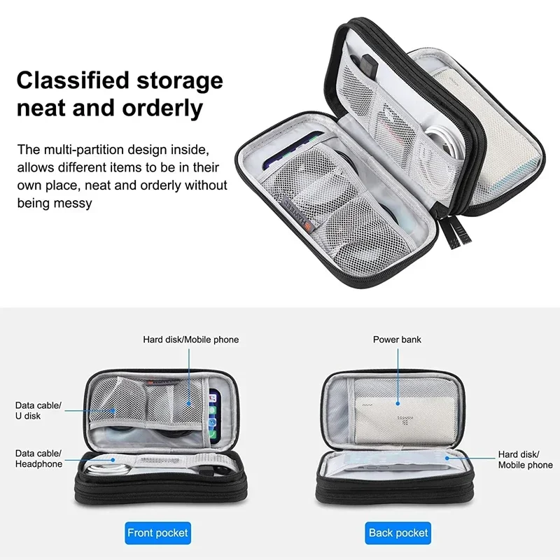 Travel Organizer Cable Bag Portable Storage Pouch Carry Case Waterproof Electronic Cable Cord Power Bank Bags Gadgets Organizer