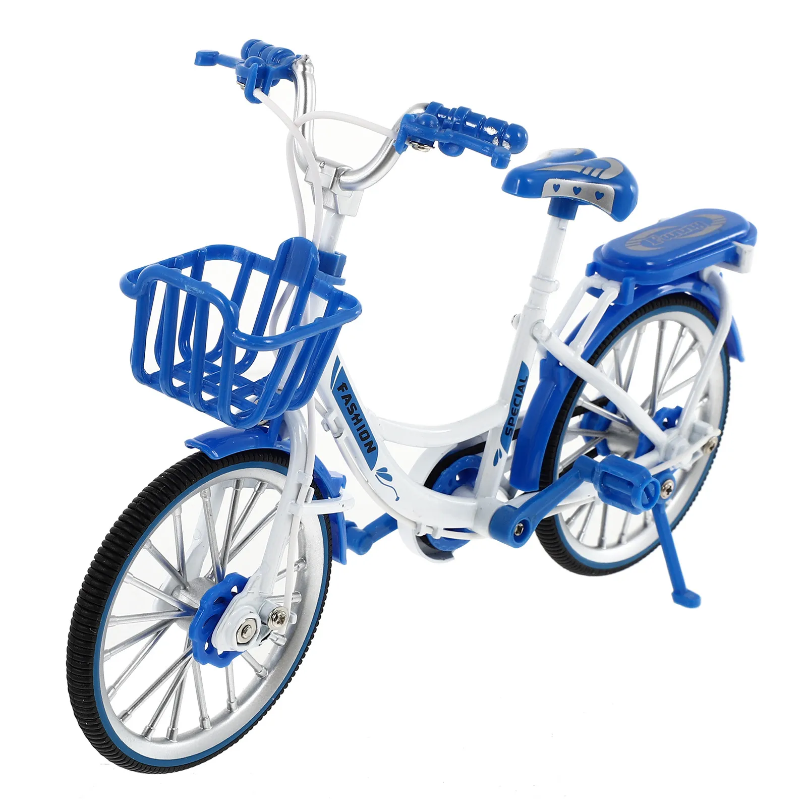

1Pcs Mini Bike Statue Desktop Sculpture Art Bike Decor Alloy Plastic Construction Lifelike Pedal Rotation for Home Office Study