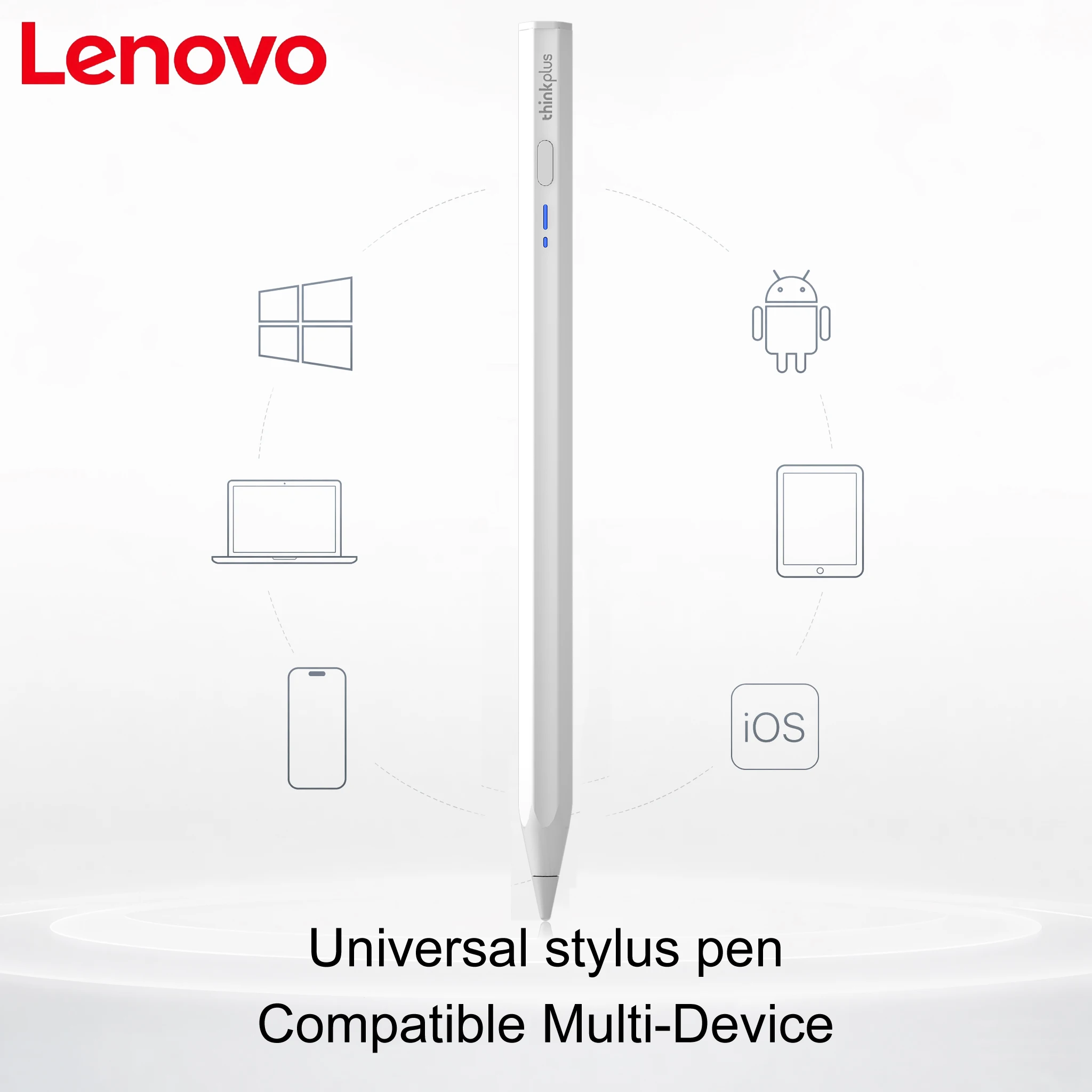 Caneta Stylus Original Lenovo Thinkplus BP18, Caneta Universal para iPad, Android, Windows Phone, Desenho e Escrita