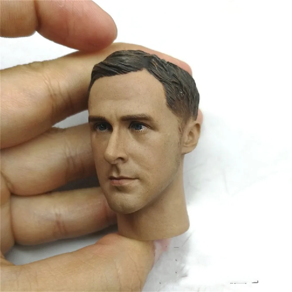 

Head Carving 1/6 Ryan Gosling Head Sculpt Male Soldier Singer Long Neck Model Fit 12‘’ Action Figure Body