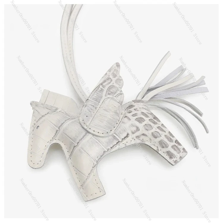 

Hot-selling women's 2025 new style leather crocodile pattern winged horse accessory bag pendant