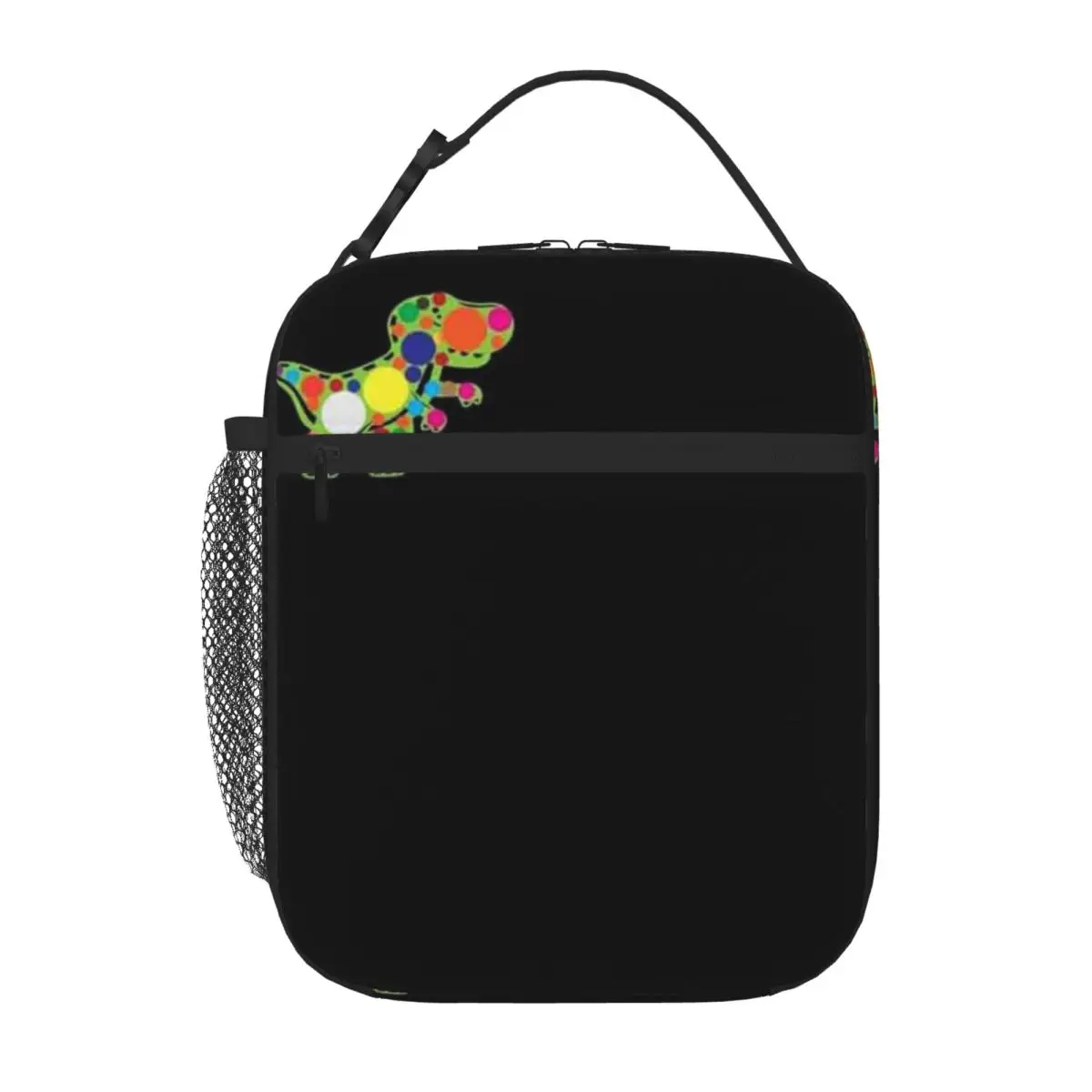 Bestselling Funny Polka Dot T Rex Dinosaur Office Style Food Cooler Bag Office Meal Prep Neoprene Lunch Bag