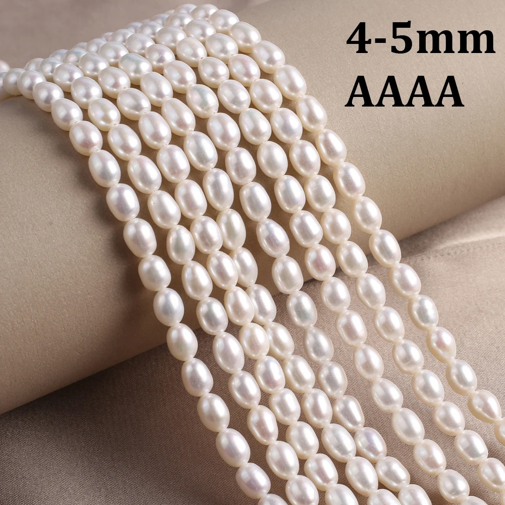 

AAAA 4-5mm High Quality Rice-shaped Natural Freshwater Pearls Beads Pearls for Jewelry Making DIY Bracelet Necklace Accessories