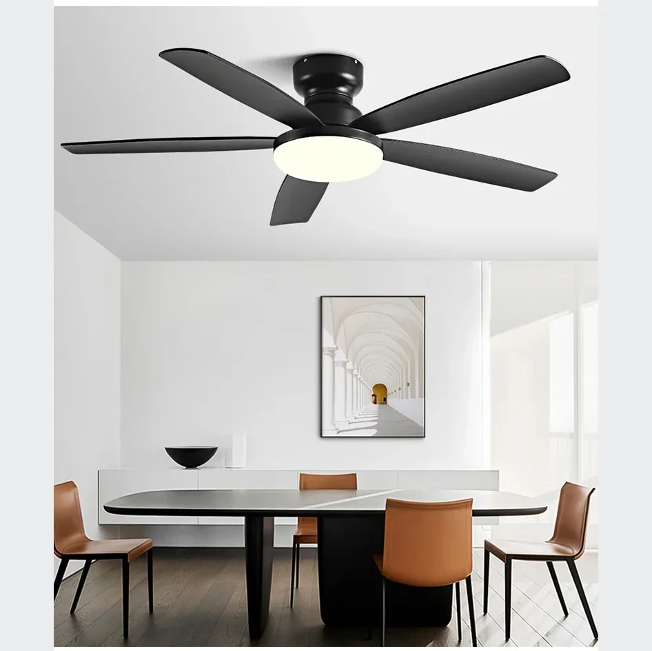 

72Inch Low Floor Fan with Llights Restaurant Living Room Ceiling Fan with Light Strong Winds With 60W LED 110V 220V