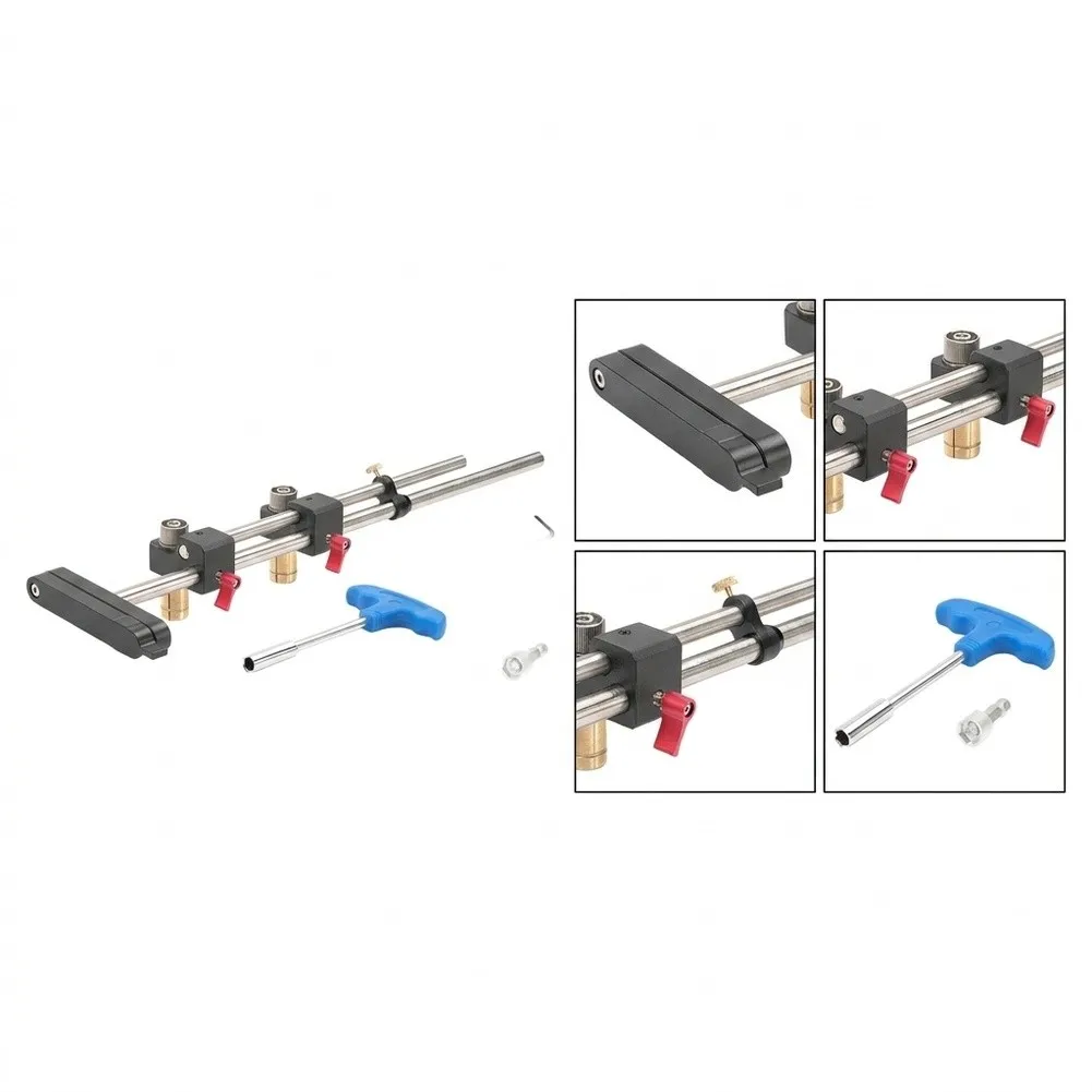 Adjustable Aluminum Fence With Scale For Track Saw Repeat Stop Equal Length Cutting Woodworking Tool