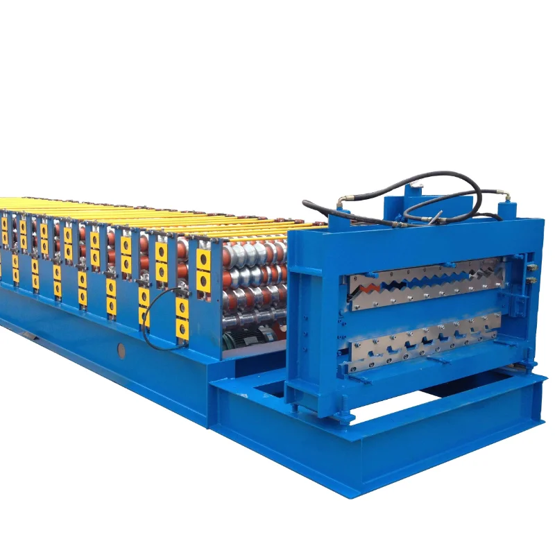 Colored PPGI /Aluzinc /Aluminum And Galvanized Coils Metal Double Layer Two Profiles Ibr Machine Forming Machine Production Line