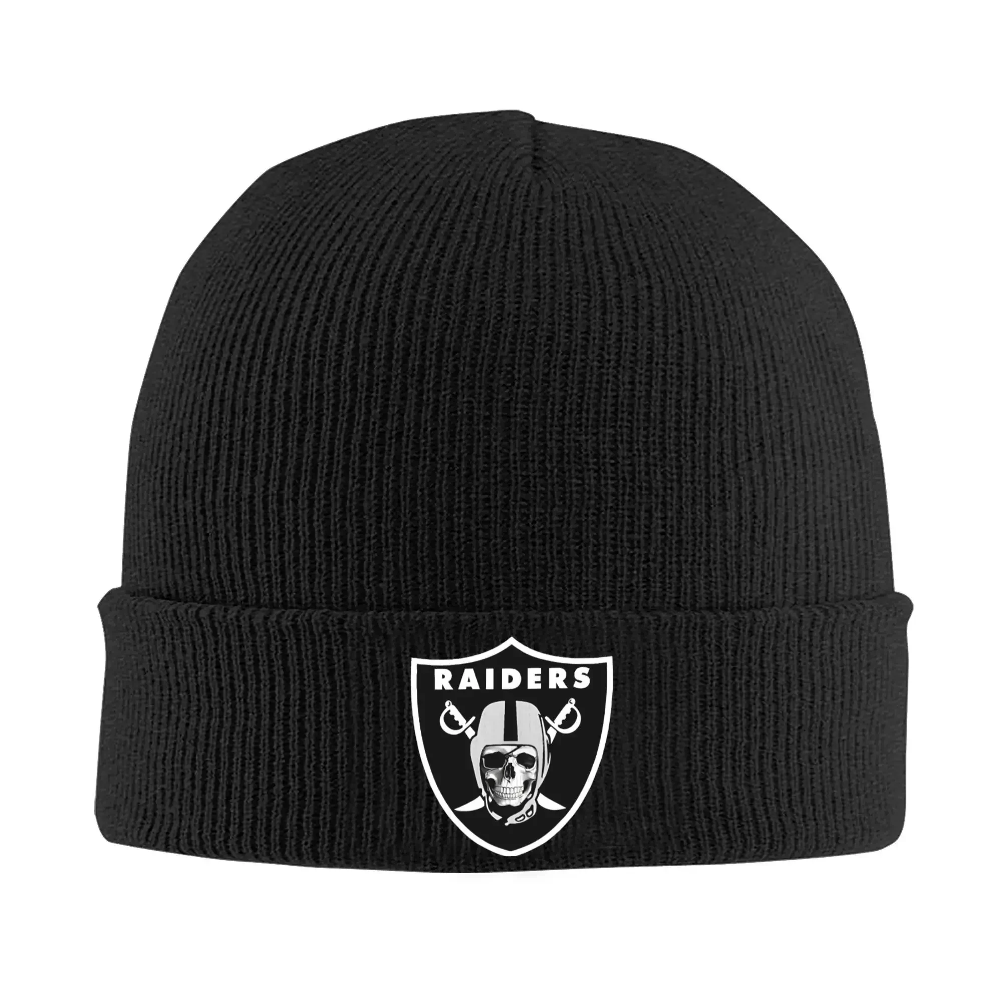 Raider Skull Logo Knitted Caps for Women Men Skullies Beanies Autumn Winter Hats Acrylic  Hip Hop Caps