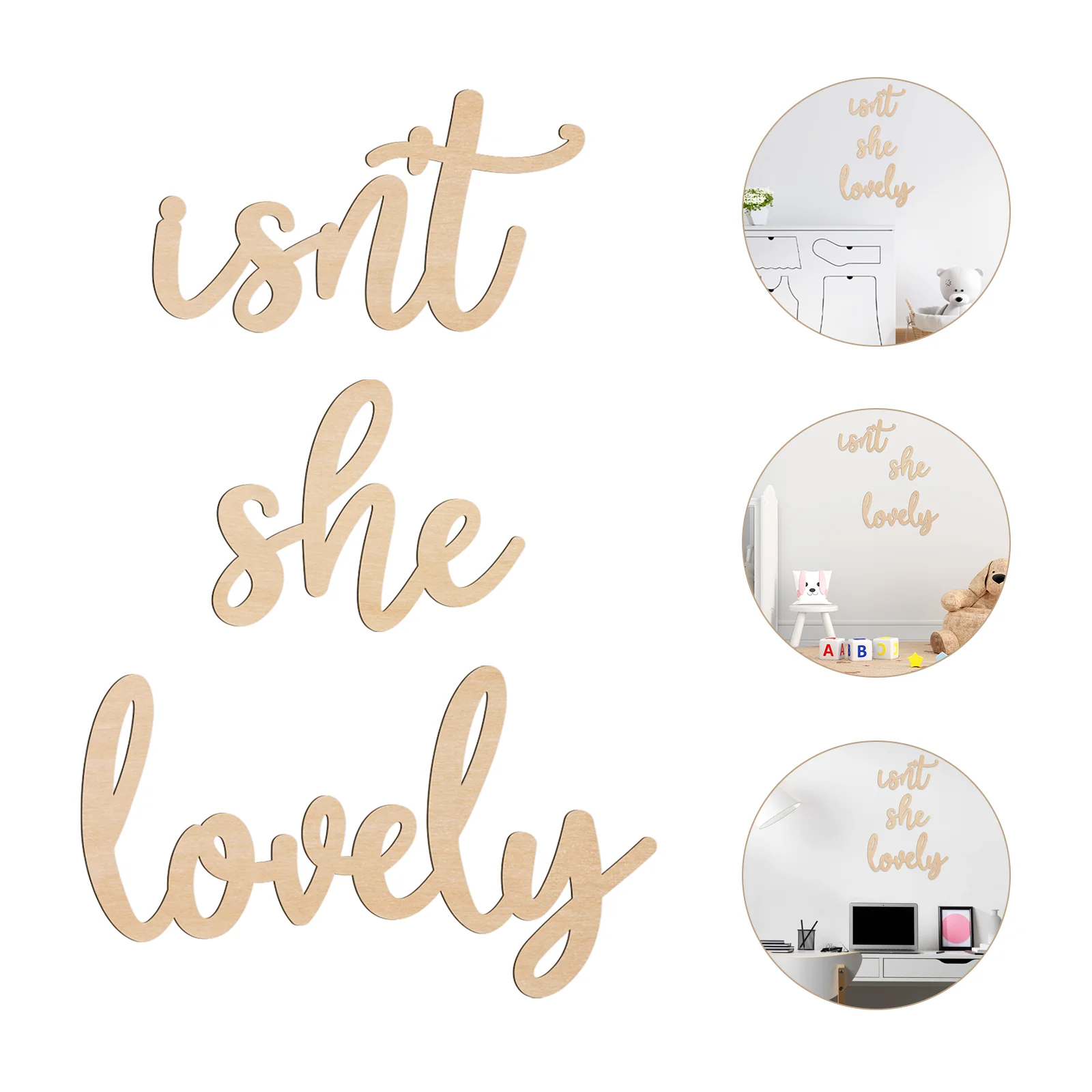 'isn't she lovely' Wooden Wall Sign Wall Decoration Perfect Gift for Baby Showers, Mother's Day & Home Decor