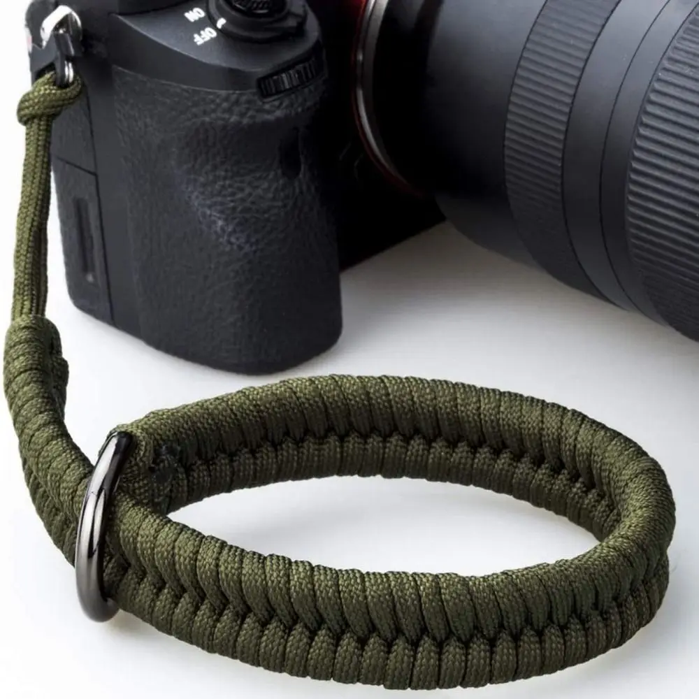 Nylon Umbrella Rope Camera Wristband Handmade Woven Adjustable Hand Strap for Canon Nikon Sony Fuji Leica Olympus