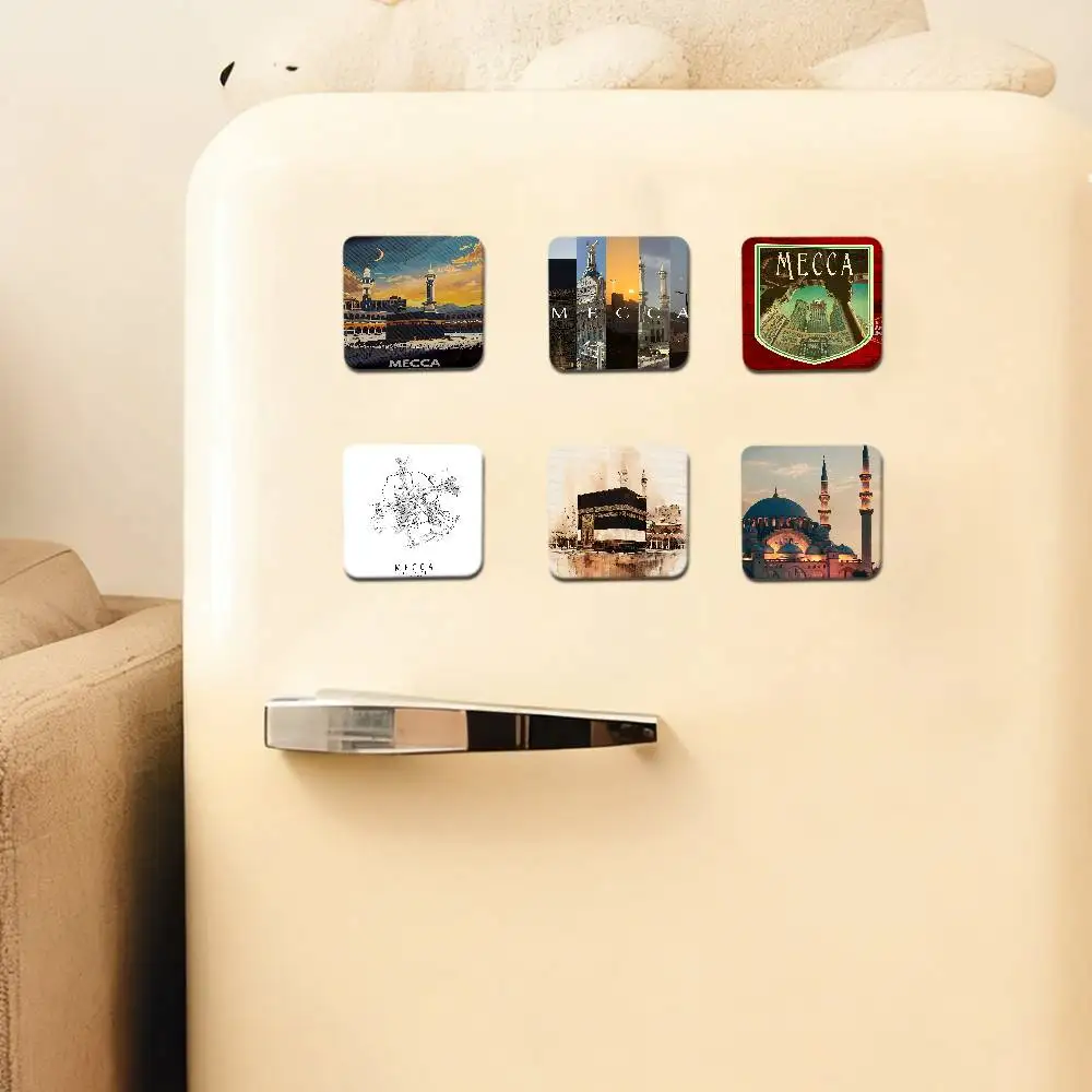 Mecca Travel Journal Refrigerator Magnets Cute Cartoon Magnetic Personality Decorations Creative Gifts