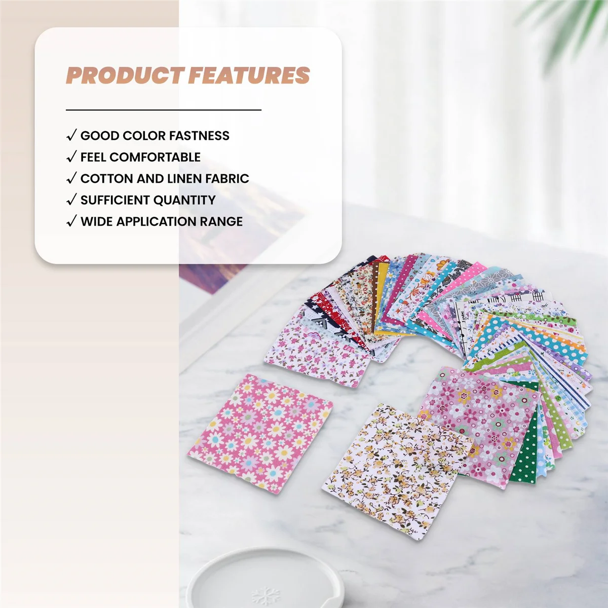 A24P DIY quilting Patch 60pcs 10cmx10cm charm pack cotton fabric patchwork bundle fabrics cloth sewing