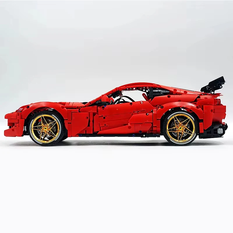 TGL T5044 Technical Red Super Sports Car Building Blocks MOC Racing Vehicle Bricks Puzzle Assembly Toy Christmas Gift For kids