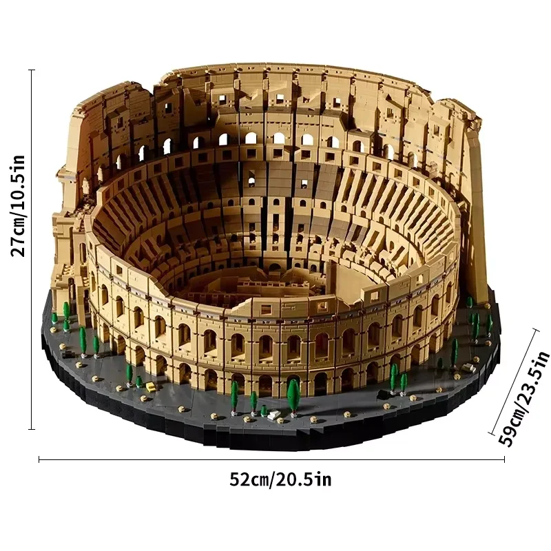 MOC 9036PCS 10276 Römische Kolosseum Architektur Bausteine Italien Stadt Modell Display Set Perfektes Geschenk und Heimdekoration