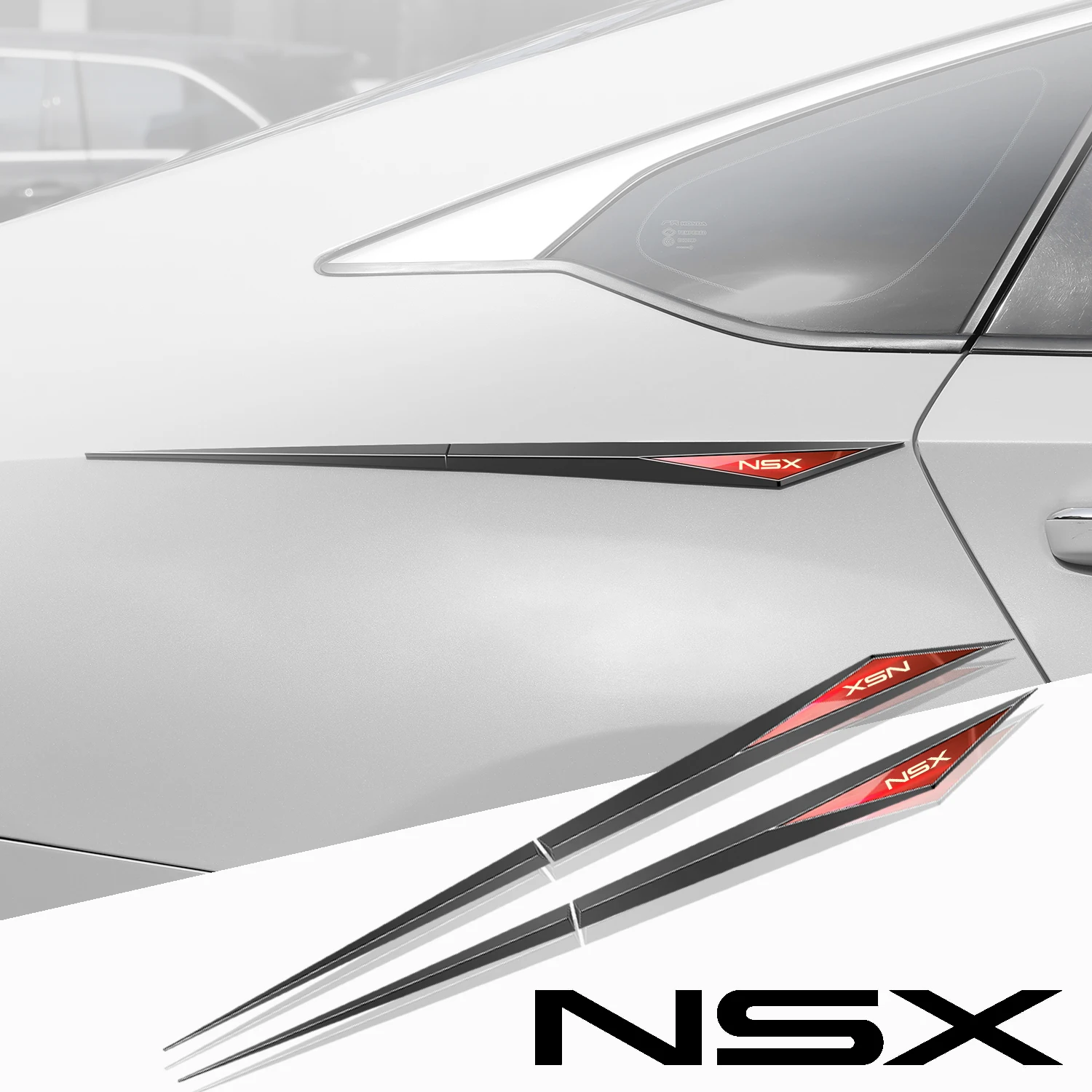 

2pcs car stickers TPU car accessories para auto for Honda nsx