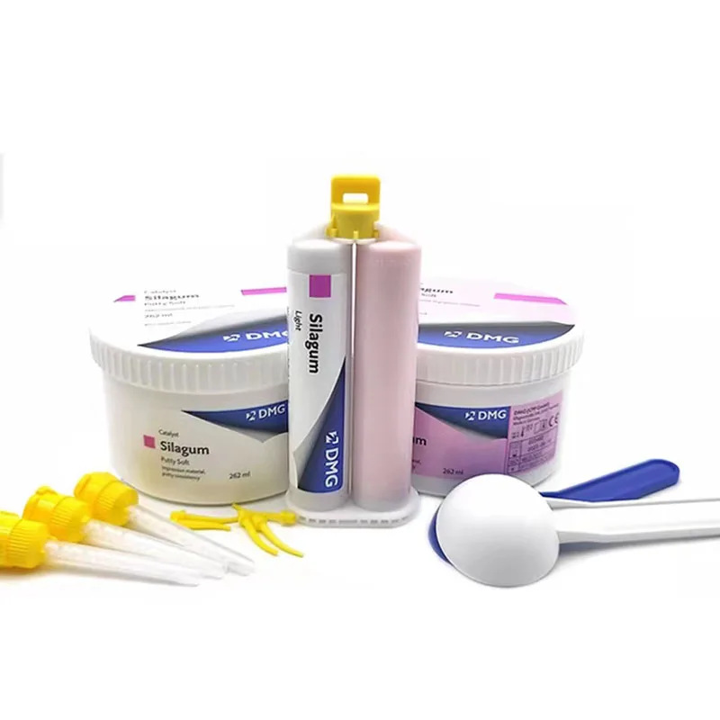 Dental Material Silicone Rubber Soft Putty Light Body Dentistry Impression Material Mixing Head Kit Oral Impression Material