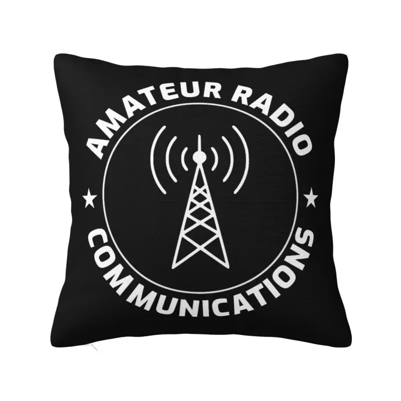 Nordic Amateur Ham Radio Operator Gift Cushion Cover 50x50cm Polyester Throw Pillow Case for Sofa Square Pillowcase Home Decor