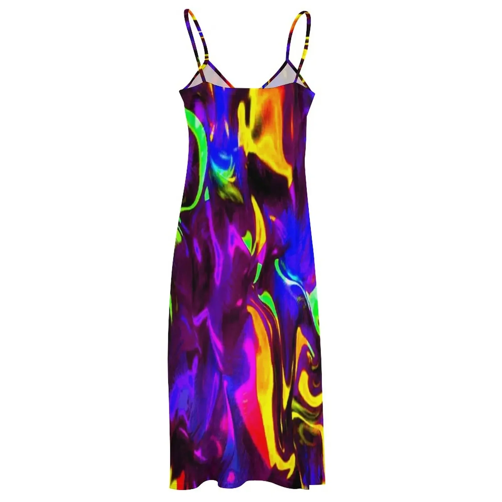 Rave Rainbow of Glow Stick Fire Sleeveless Dress luxury dresses