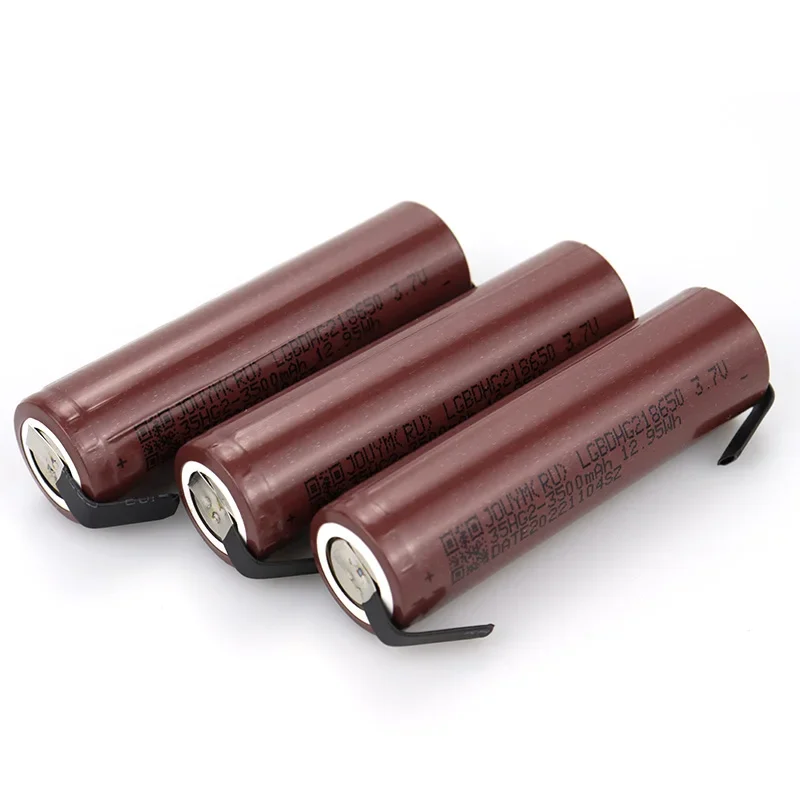 HG2 3500mAh High Current 18650 Battery High Discharge 30A 3.7V Power Lithium Cell + DIY Nickel