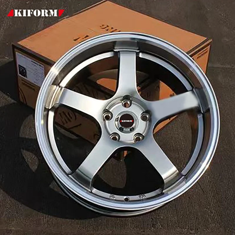 

High Quality 17 18 19 Inch 5x112 5x114.3 5x120 5x108 Multicolour Aluminum Alloy Passenger Car Wheel Rims 5 Spoke For Modified