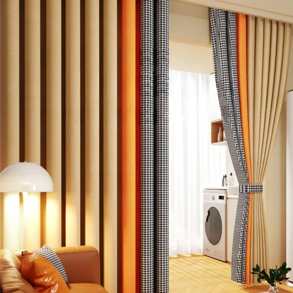 Modern Minimalist Sunscreen Drapes Light Luxury Bedroom Blackout Curtains Home Bay Window Curtain Large Area Living Room Drape