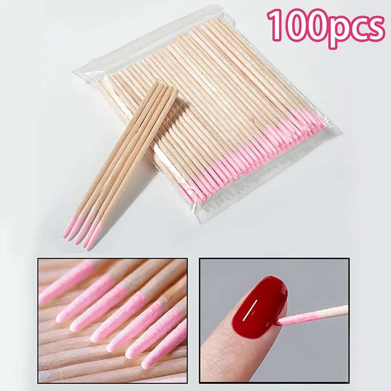 

100Pcs Disposable Eyelash Brushes Swab Microbrush Eyelash Extension Tools Individual Eyelashes Removing Tools Applicators