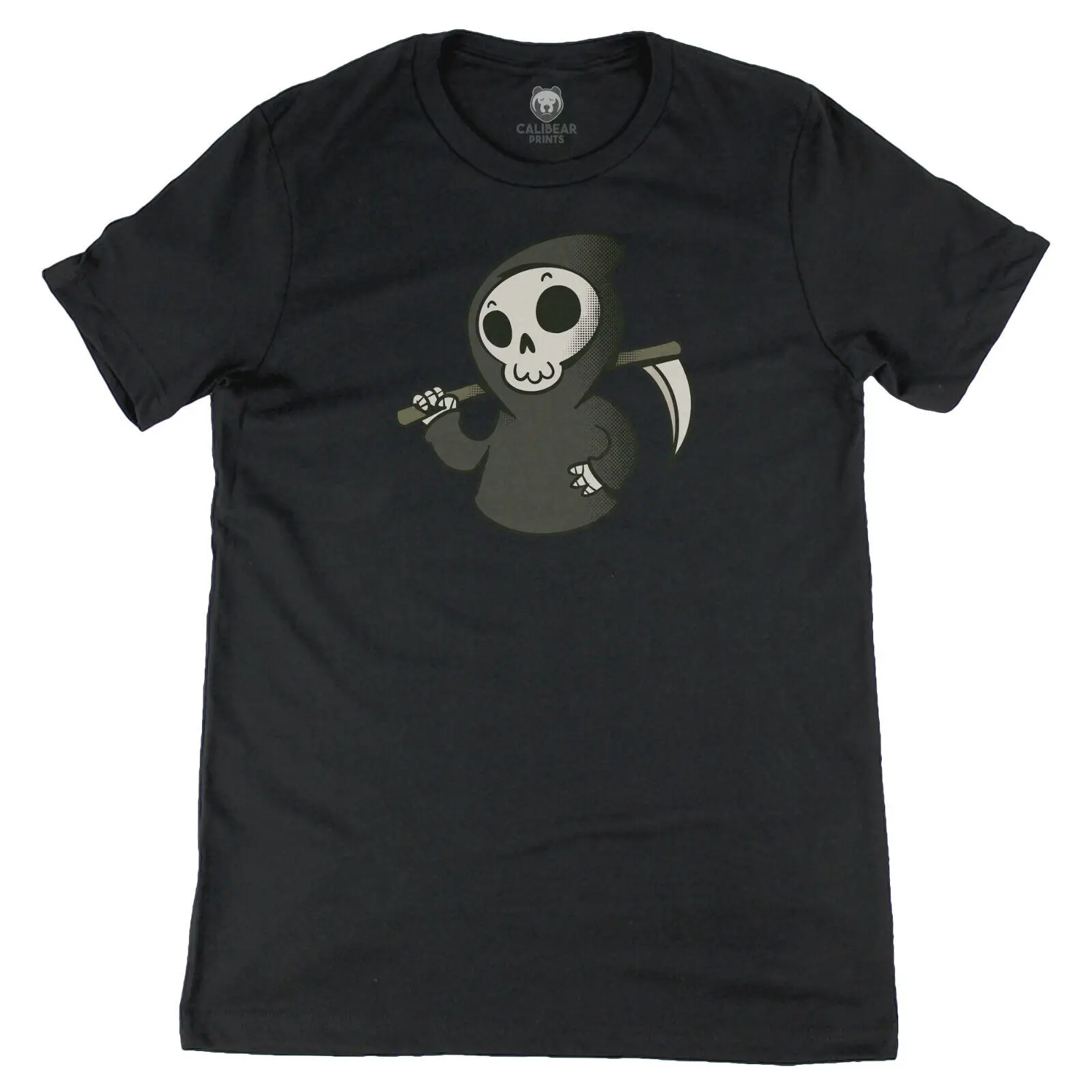 Grim Reaper Scythe Graphic Art Novelty Tee Premium Cute Funny T-Shirt