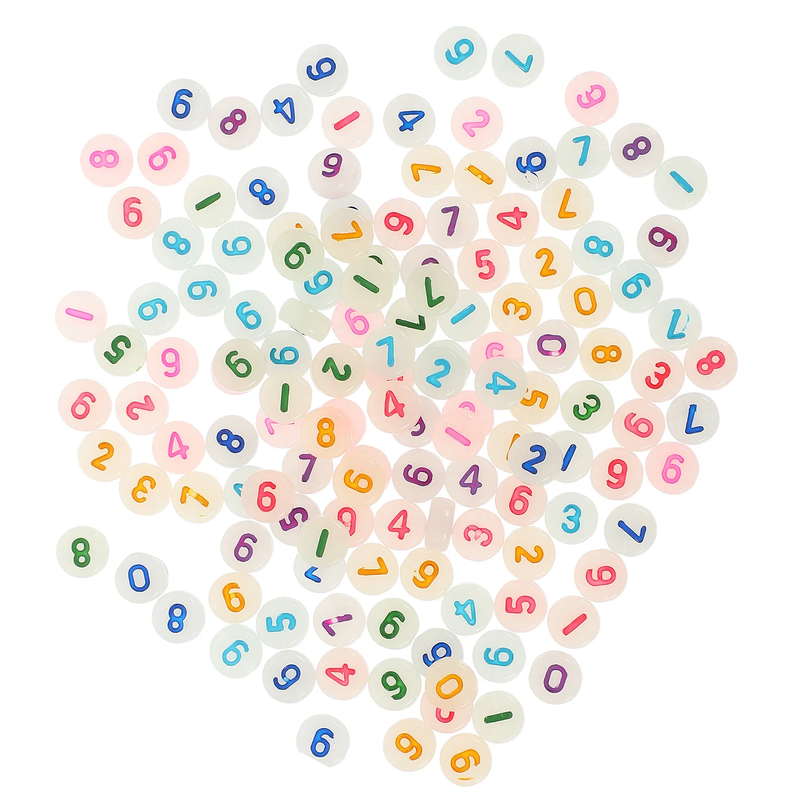 

500Pcs Radiant Beads for DIY Jewelry Making Luminous Round Spacer Beads Bracelet Necklace Craft Decoration Bulk Pack