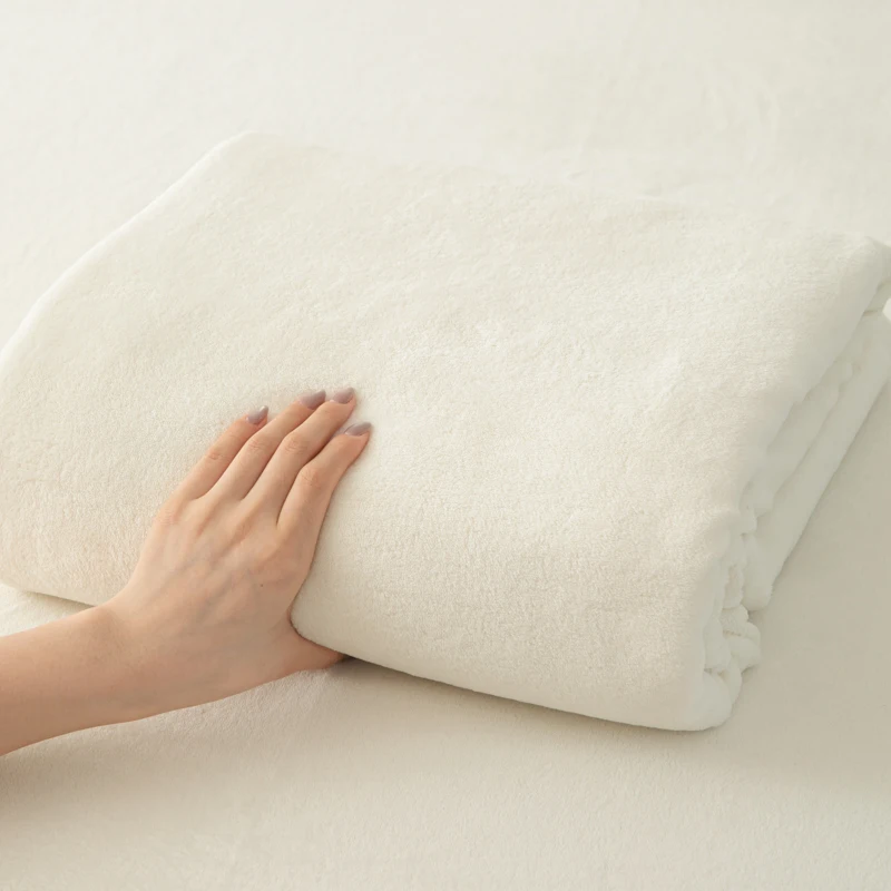 Soft Velvet Bedsheet for Winter Plain Color Flat Sheets Skin-friendly Bed Linen sabana Warm Sheets (Pillowcase Need Order)
