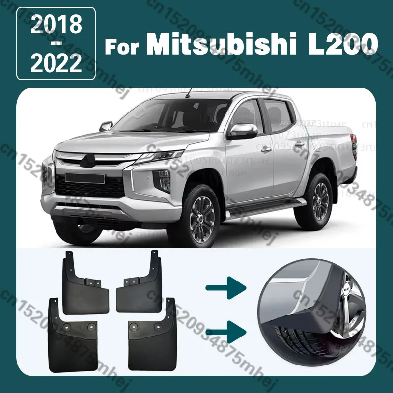 Fender Mudguard Mud Flaps Guard Splash Flap Mudguards Car For Mitsubishi L200/triton/barbarian 2018 2019 2020 2021 2022